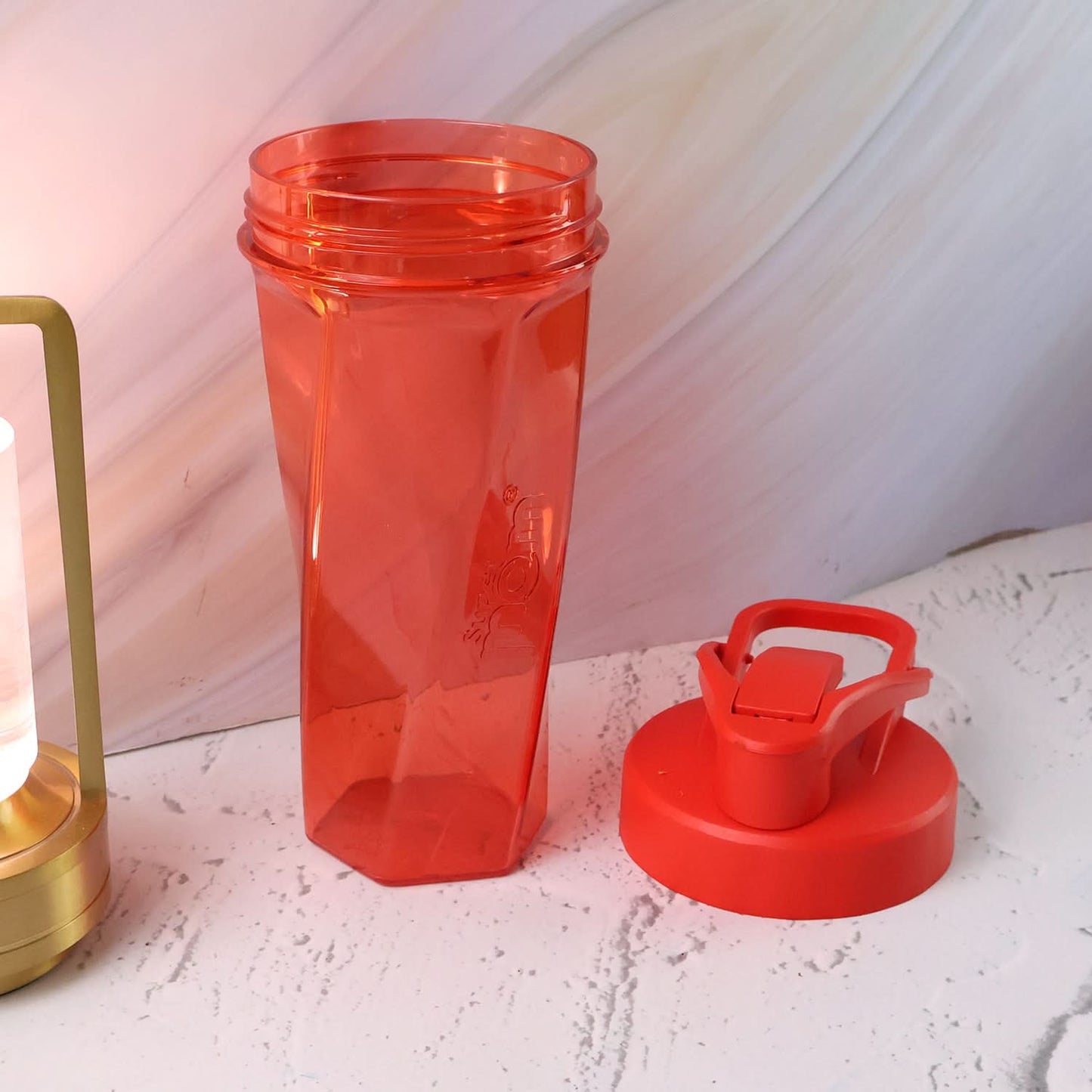 Manual Stirring Fitness Shaker Bottle With Hand Crank Approx 800 Ml (1 Pc)