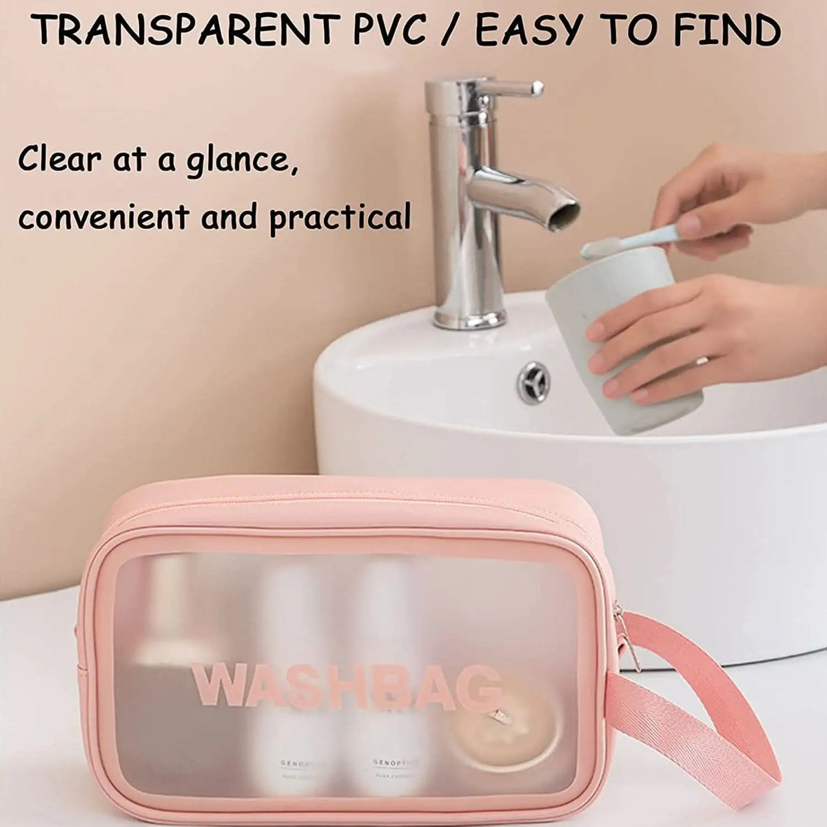 Set of 3 Cosmetic Pouches – Travel Makeup & Toiletry Bags HP DD