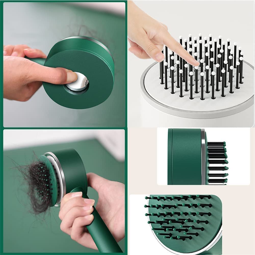 Air Cushion Massage Brush Airbag Massage Comb With Long Handle Self-cleaning Hair Brush Detangling Anti-static For All Hair