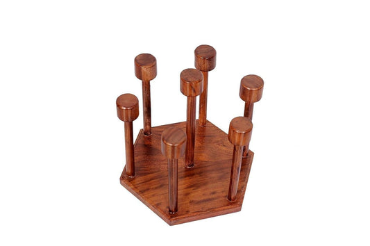 Wooden Glass Stand For 7 Glass - HalfPe