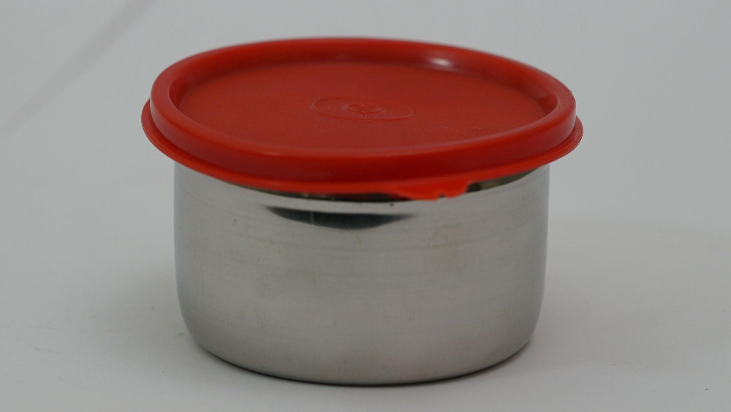 Steel Bowl For snack boxe (600ml *1 Container) - HalfPe