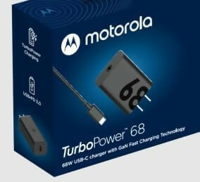 Motorola Original 68W TurboPower Fast Charger Adapter with 3.3 Ft Type-C to Type-C Cable (GaN Technology) Dreams Gadgets 2