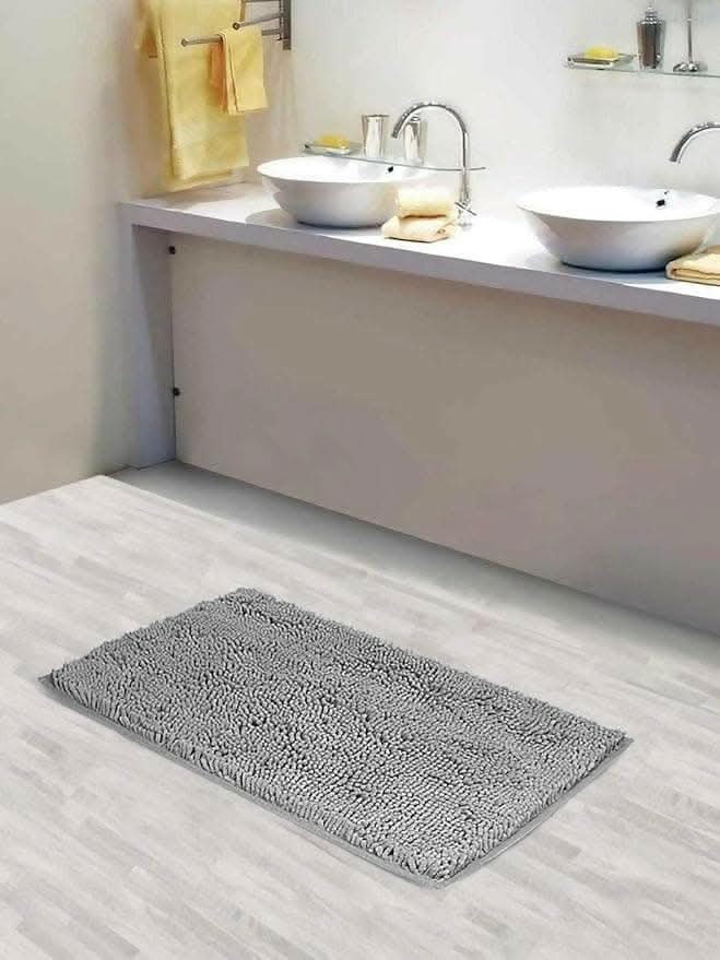 Lushomes Bathroom Mat, 1800 GSM Floor Mat with High Pile Microfiber, Anti Skid mat for Bathroom Floor (12 x 18 - Multicolour) - HalfPe