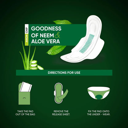 Sanitary Pads with Neem & Aloe Vera – Ultra Thin, 320mm, 36 Pads