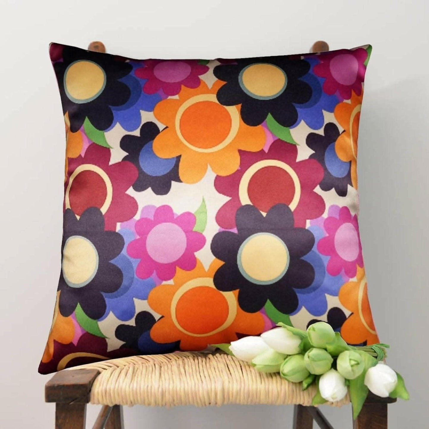 Lushomes Printed Cushion Cover (16 x 16 inches, Single pc) - HalfPe