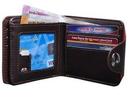 Multispace BMW Artificial Leather Solid Card Holder For Men (Brown )