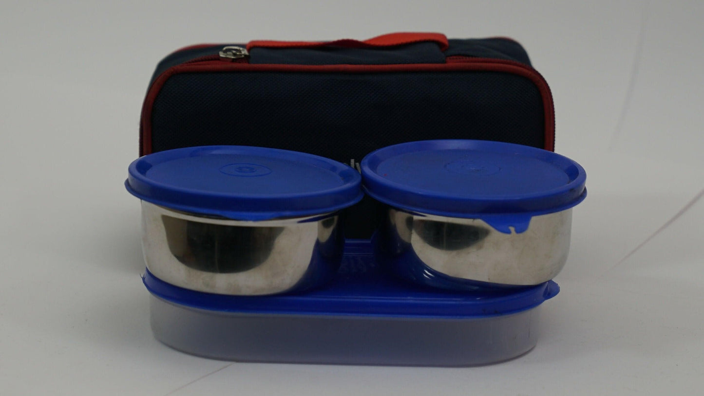 Executive 3 Lunch Box (400ml *2, With Fresh Tray And Bag) - HalfPe