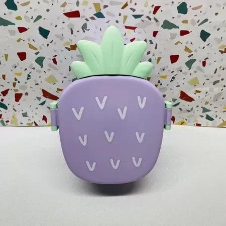 Cute And Fancy Pineapple 3 Grid Lunch Box With Cutlery - HalfPe