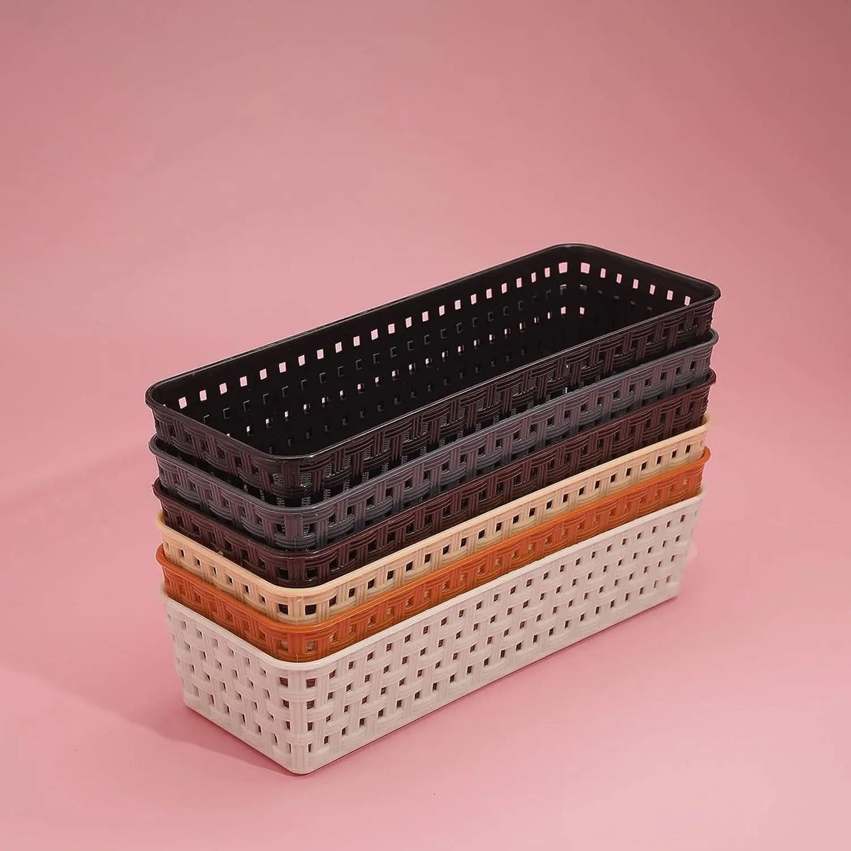 Multipurpose Plastic Organizer Trays for Home & Office (6 Pcs) HP DD