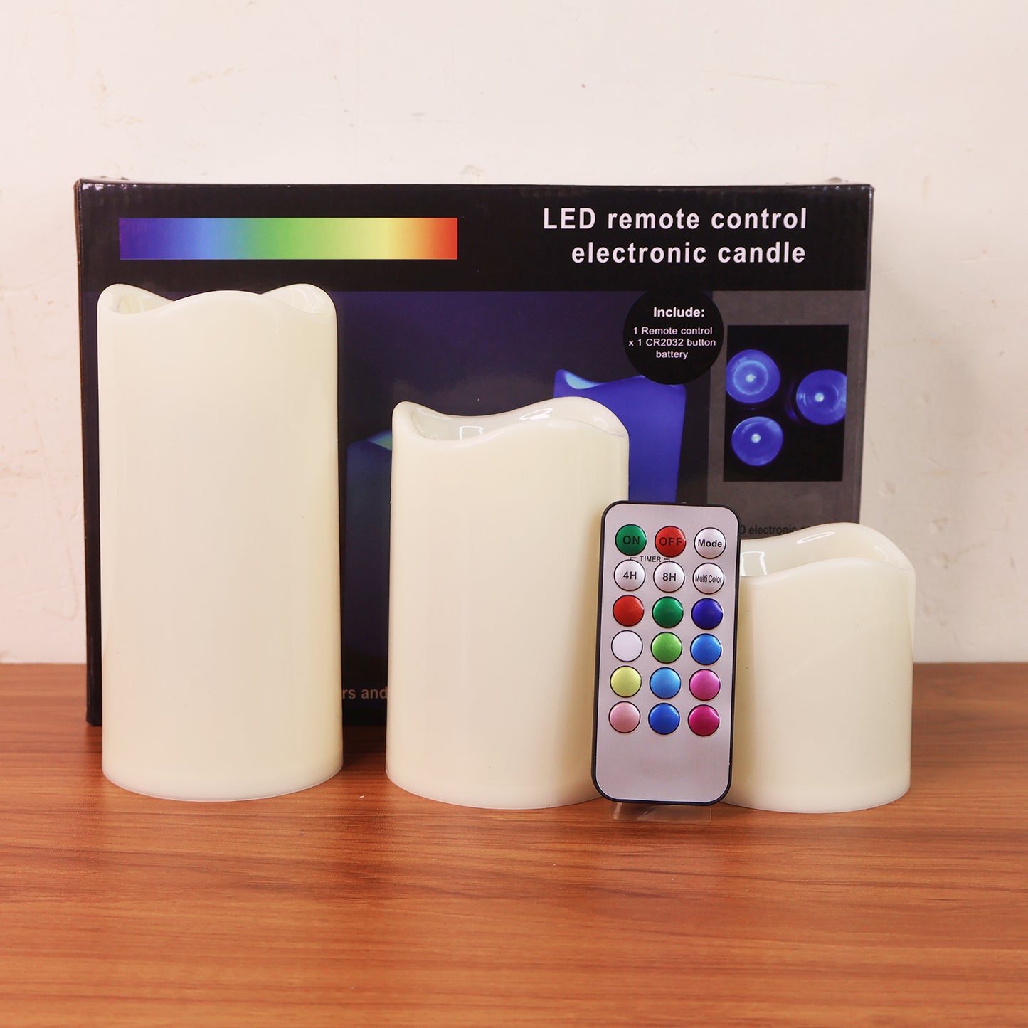 Premium 3 Piece Led Flameless Candle Set With Remote Control