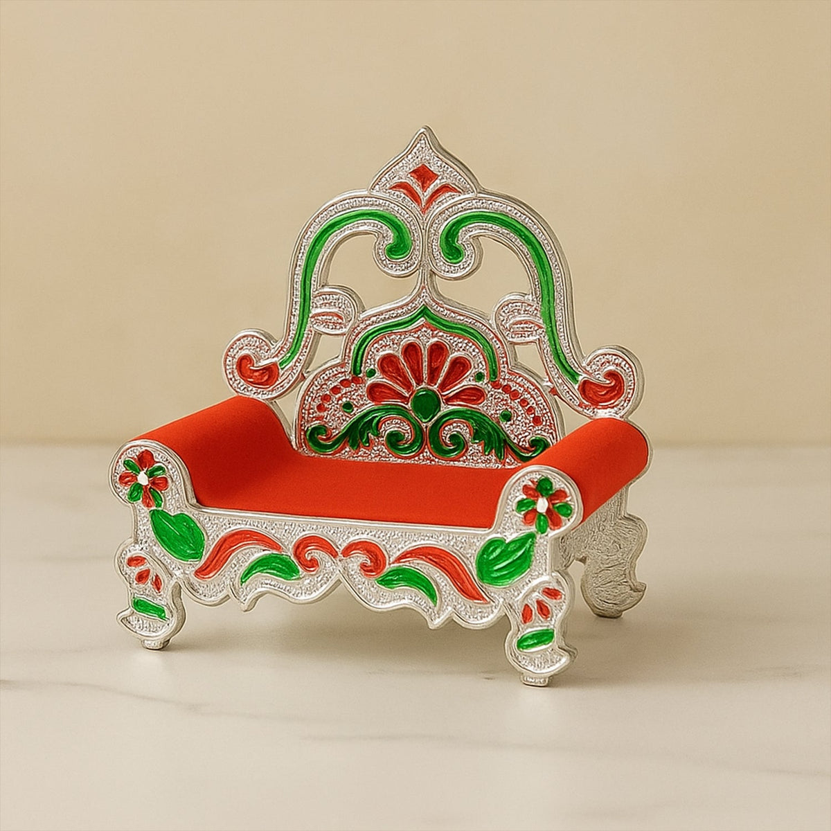 Plastic Decorative Small Singhasan For Laddu Gopal Krishna Ji Or Ganesha Idol (1 Pc) HP DD