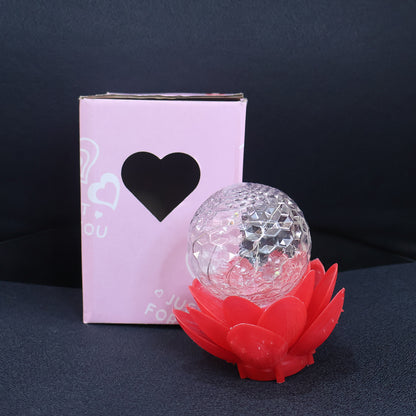 Crystal Ball Lotus Led Decorative Light (1 Pc)