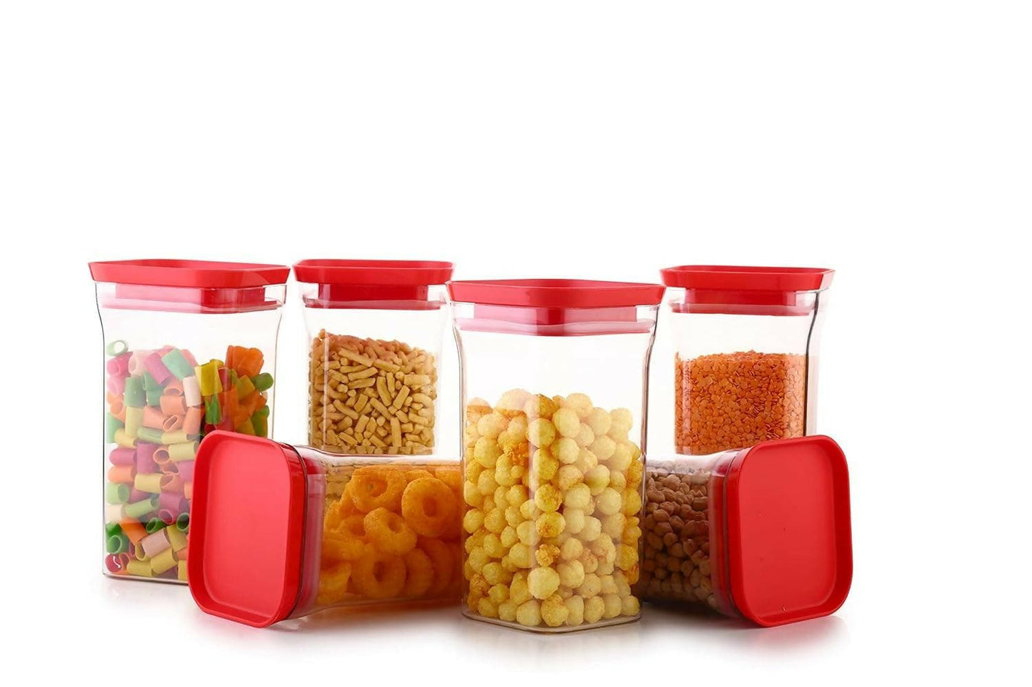 Air Tight Containers Storage Boxes 600ml (4 Pieces) - HalfPe