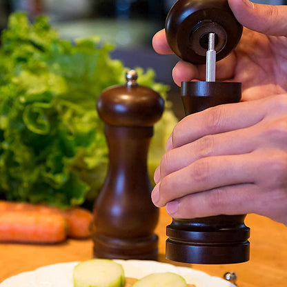 Wood Pepper Grinder for Your Kitchen & Grinding Salt Refillable, Salt Shakers with Adjustable Ceramic Rotor (1 Pc)