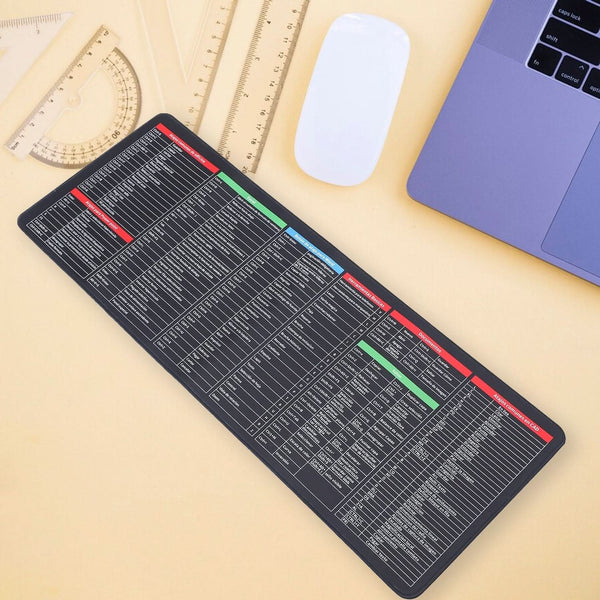 Large Shortcut Keyboard Mouse Pad – Anti-Slip Desk Mat (80×30 cm)