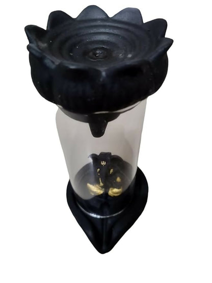 Lotus Backflow Incense Burner with Ganesha Idol – Spiritual Home Decore