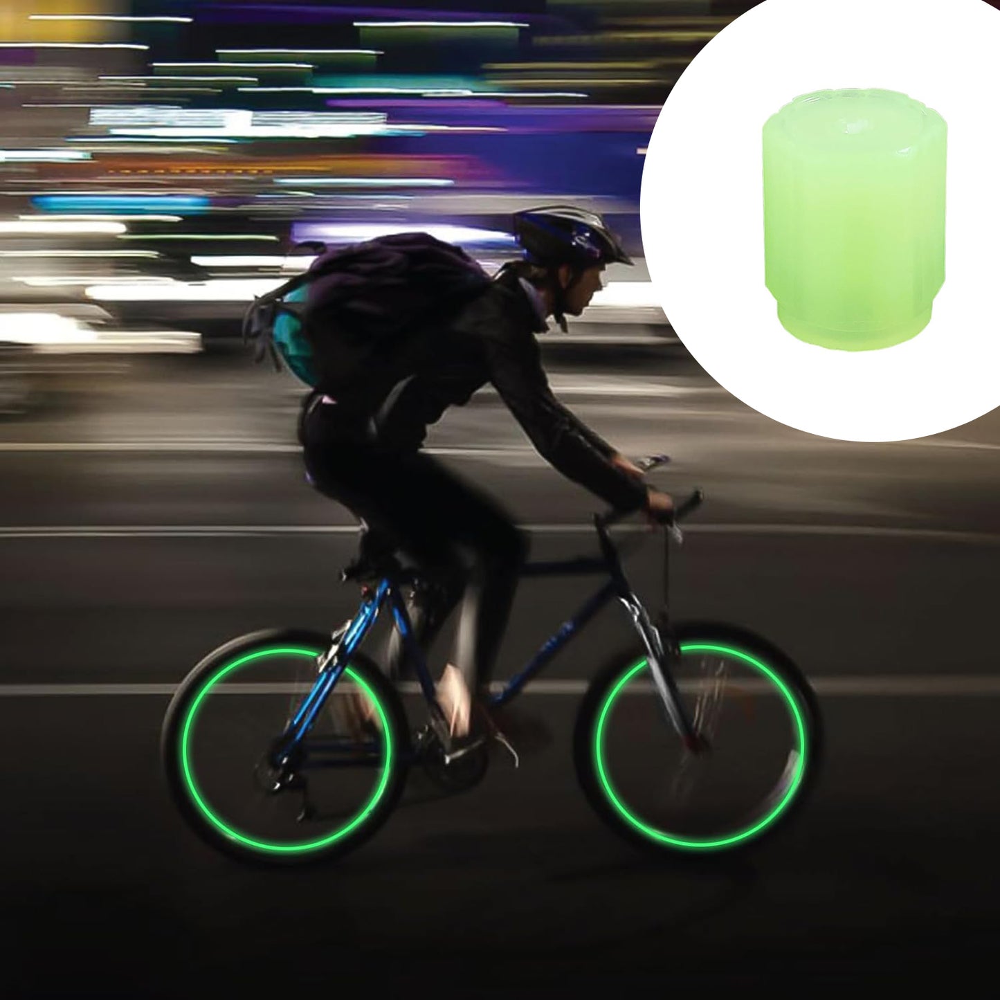 Tyre Valve Caps Luminous Glow Car Tire Valve Cap Covers Vaal Cap (100 Pcs Set)