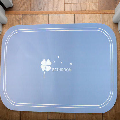 Large Anti-Slip Bathroom Floor Mat – 80 × 50 cm Quick-Dry Water-Resistant PVC/TPR Mat with Rounded Corners