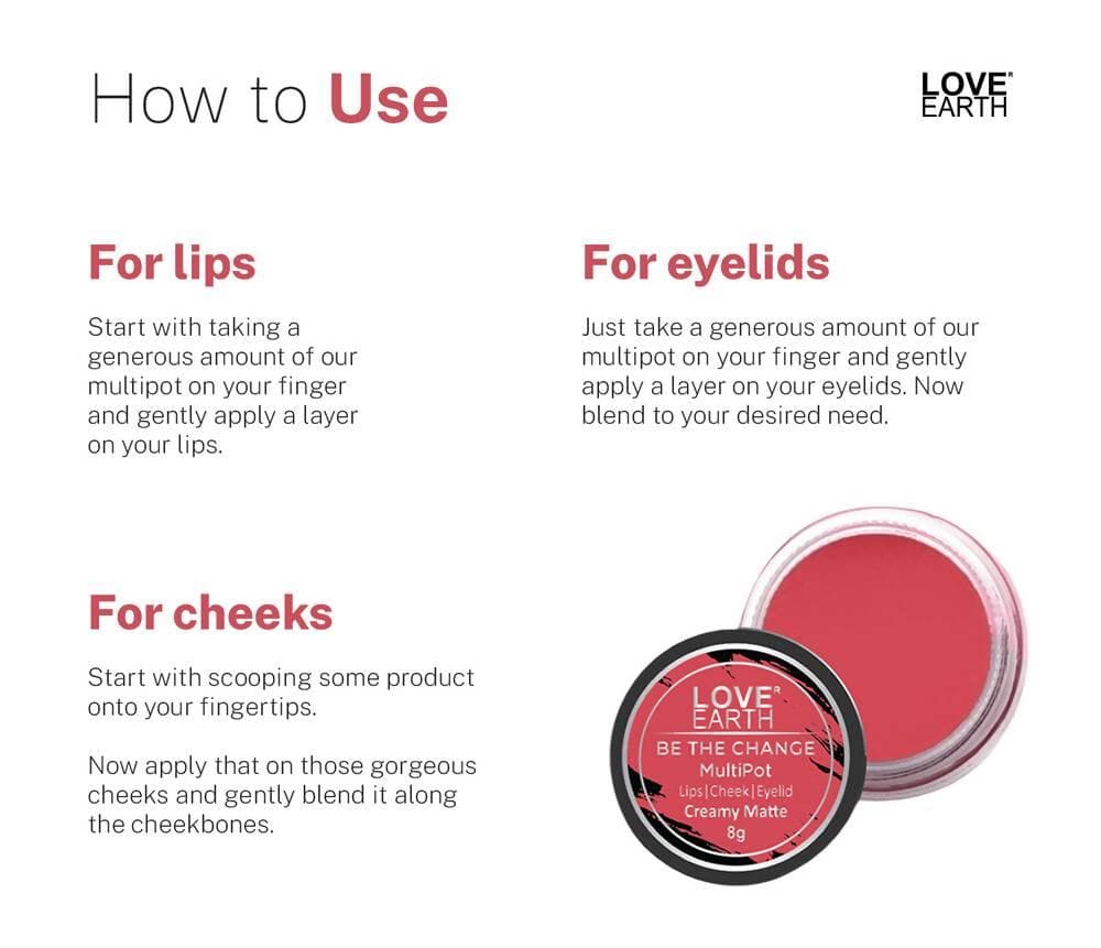 Love Earth Lip Tint & Cheek Tint Multipot Lip & Cheek Tint - HalfPe