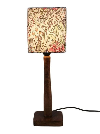 Abstract Floral Wooden Lamp - HalfPe