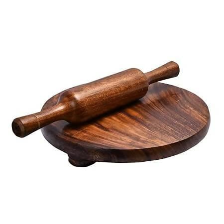 Chakla Belan Wooden Handmade Kitchen Item (10 Inches) - HalfPe