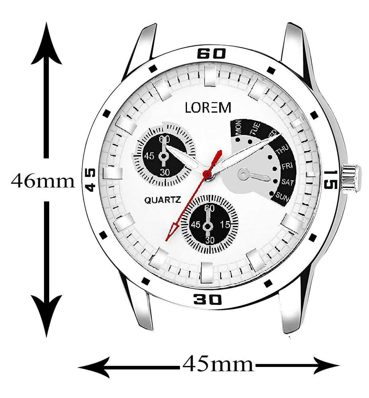 LOREM Silver Smiley Analog Watch For Men LR101 - HalfPe