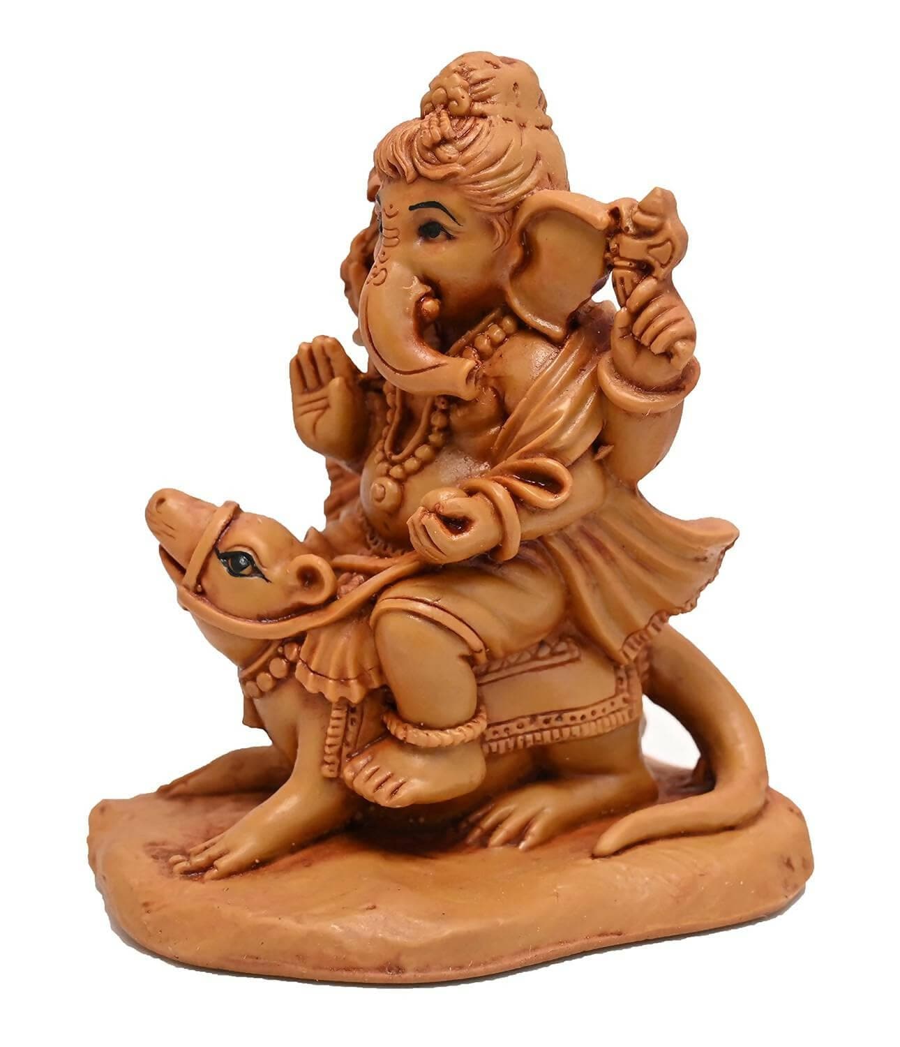 KariGhar Polyresin Bal Ganesh Ganpati Idol Perfect For Home | Car Dashboard | Puja Ghar | Decoration & Gifting - HalfPe