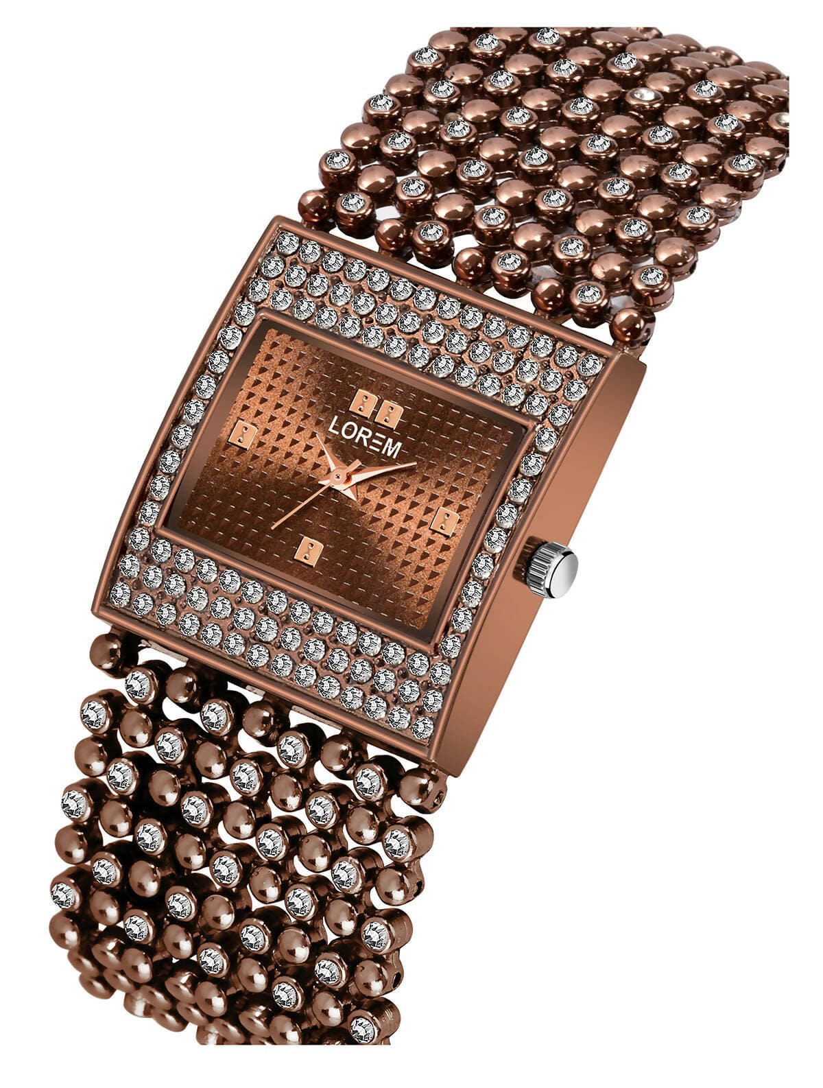 LOREM Brown Square Braclet Analog Watch For Women LR289 - HalfPe