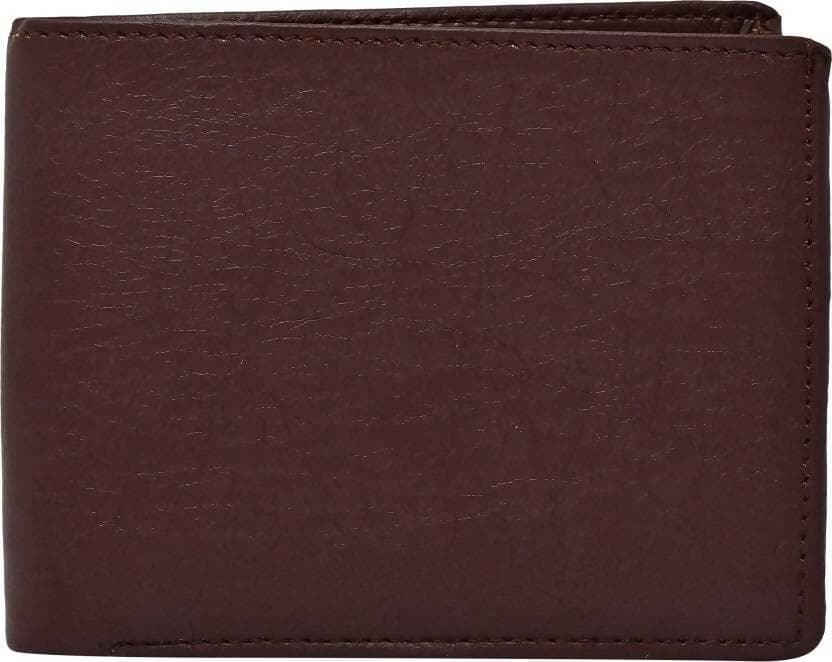 Men Casual Brown Artificial Leather Wallet (4 Card Slots) - HalfPe