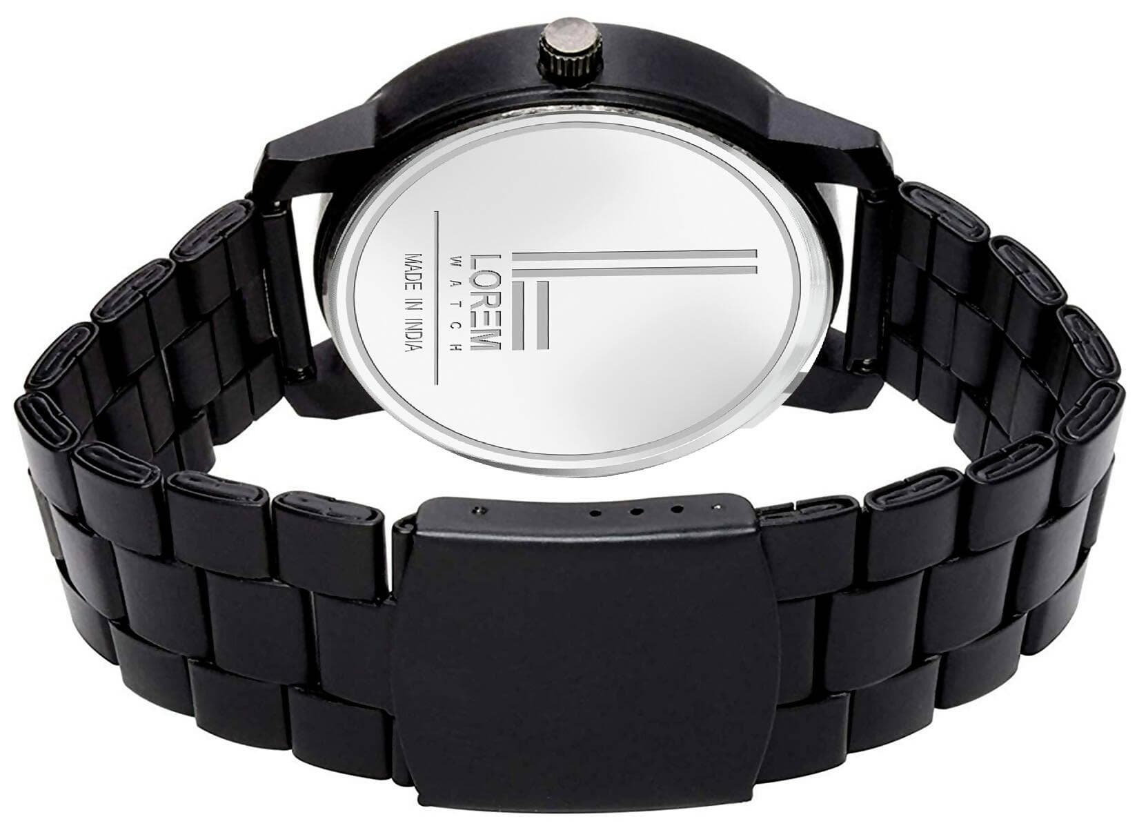 LOREM Black Dark Edition Analog Watch For Men LR112 - HalfPe