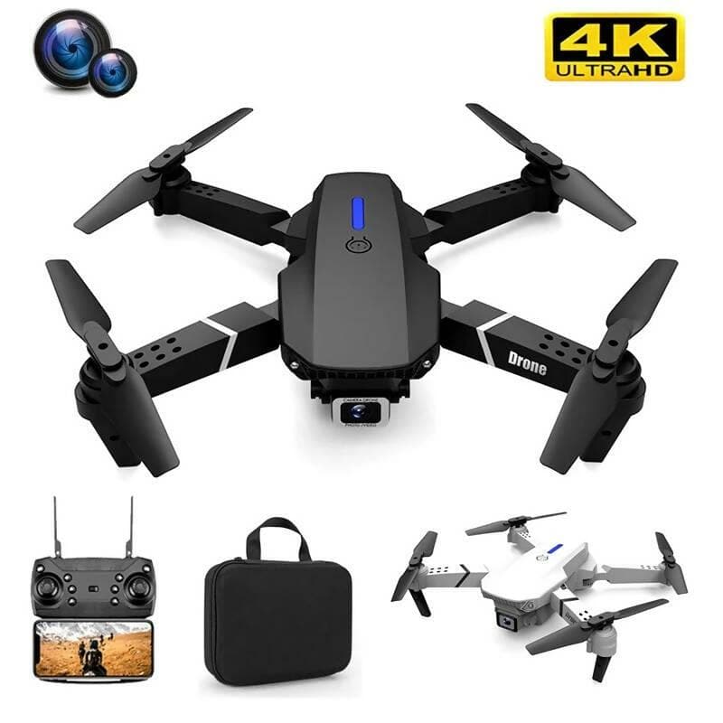 2024 New Quadcopter E88 Pro WIFI FPV Drone With Wide Angle HD 4K 1080P Camera Height Hold RC Foldable Quadcopter Drone | Gift Toy - HalfPe