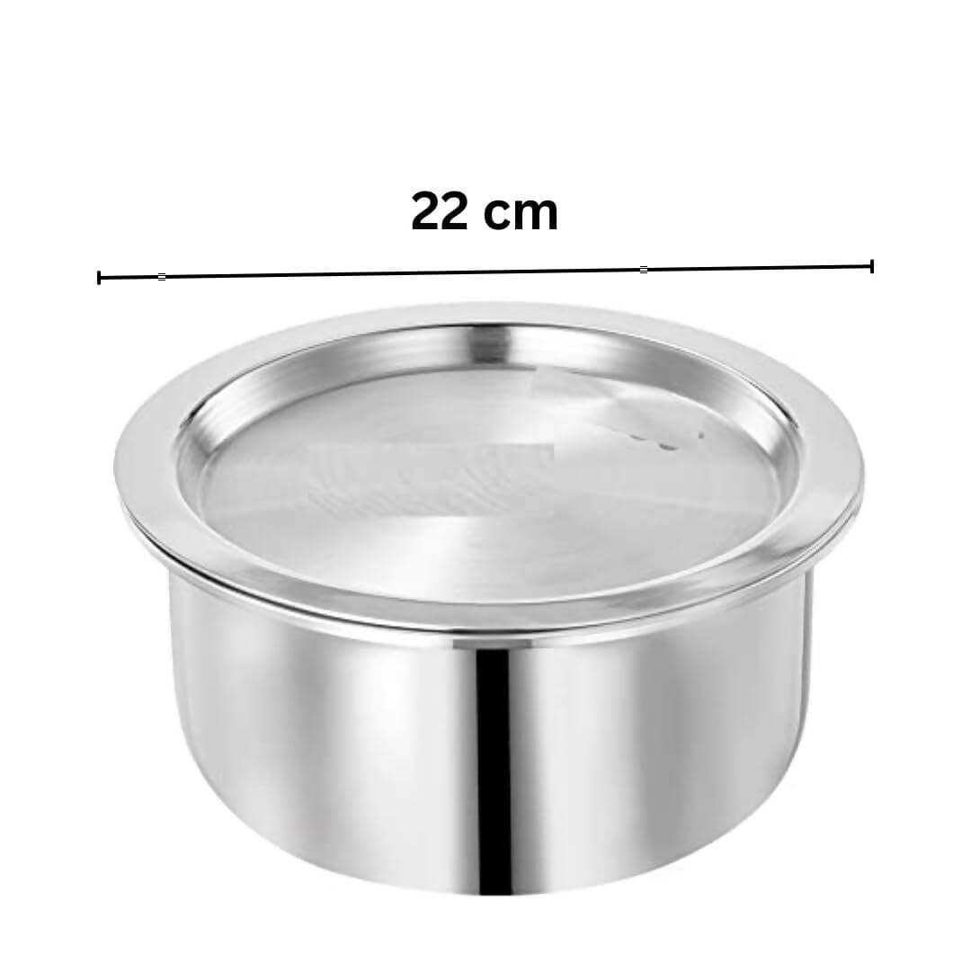 SHINI LIFETSYLE Aluminium Bhagona,Pot 21cm with Loha Tawa - HalfPe