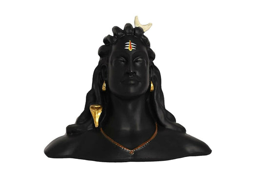 Karighar Adiyogi Shiv ji Idol for Home Decor, Gift & Puja, Car Dashboard Statue (Black Color 4.5 Inch) - HalfPe