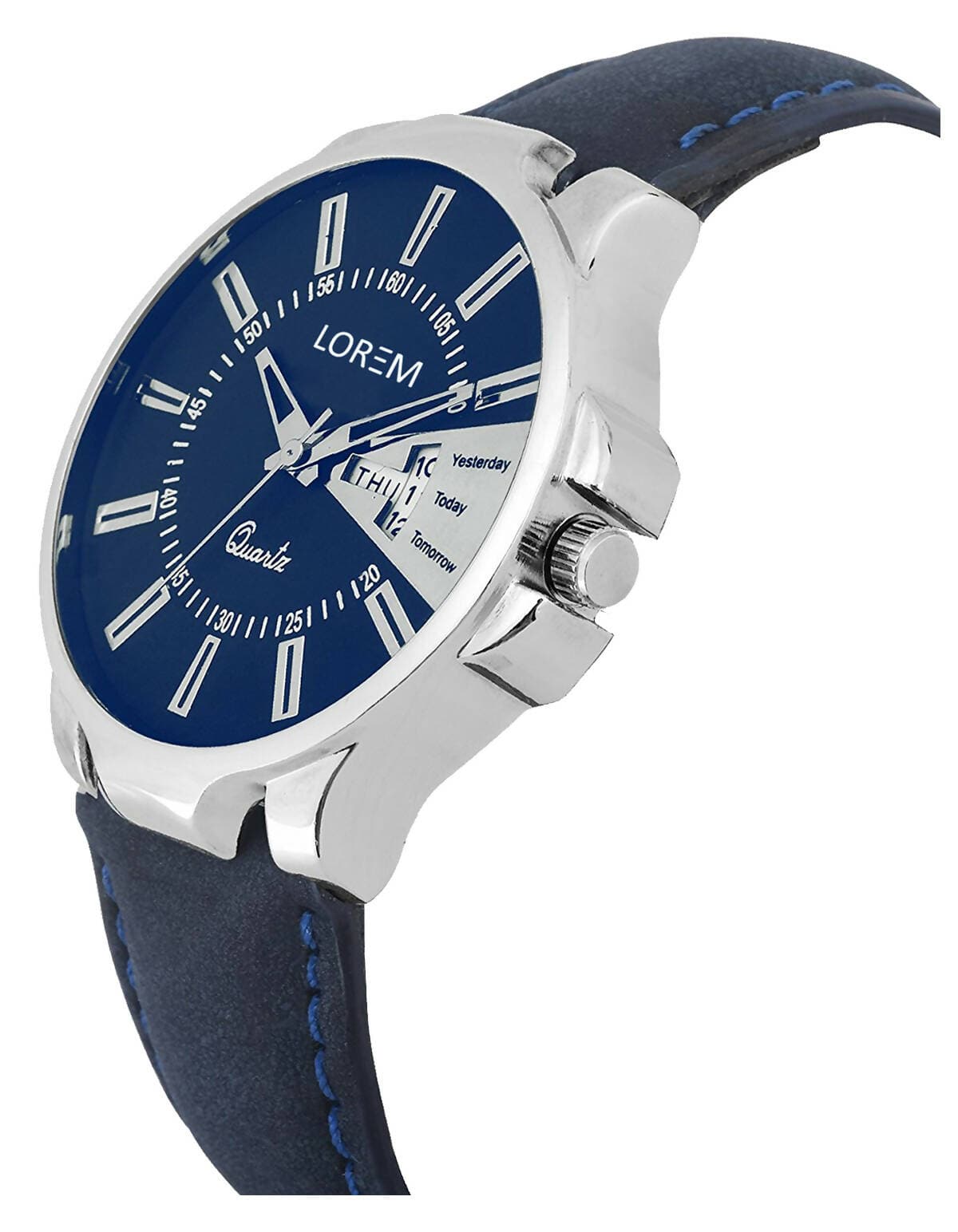 LOREM Blue Day Date Analog Watch For Men LR23 - HalfPe