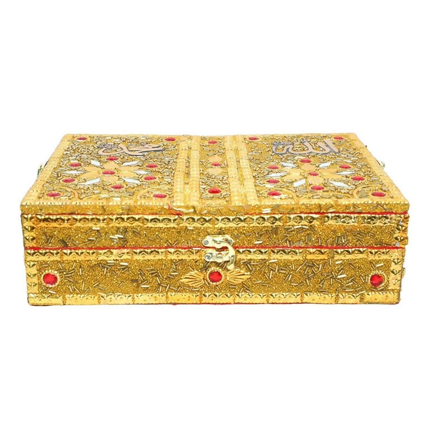 Santarms Handmade Quran Box with Tasbih for Muslim Fordable Wooden Rehal Holy Books Stand - HalfPe