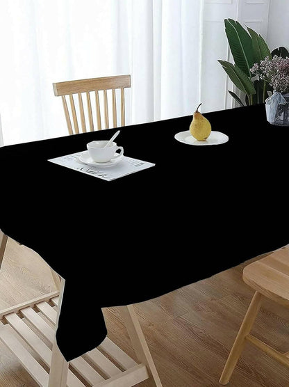 Lushomes Dining Table Cover 6 Seater, Classic Plain Dining Table Cover Cloth (Size 60 x 70”, 6 Seater Table Cloth) (Black) - HalfPe