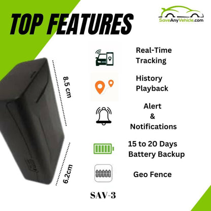 SAVE ANY VEHICLE SAV-3 basic wireless GPS - HalfPe