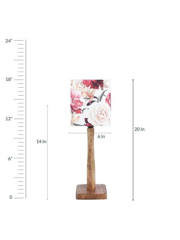 FLORAL ROSE WOODEN LAMP - HalfPe