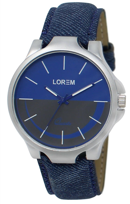 LOREM Blue Line Analog Watch For Men LR24 - HalfPe