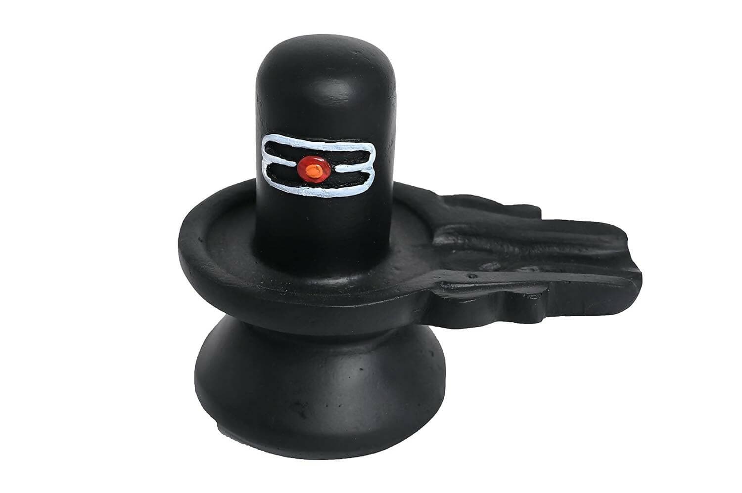 KariGhar Resin Shiva Lingam Shivling Mahadev Idol Murti Statue Perfect for Prayer Room, Black, (5.5 Inch) - HalfPe