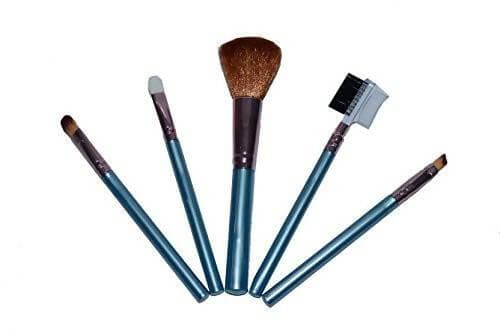 SENECIO Presents Steel Paris Make Up Blue Professional Pack (5 Brush Set ) - HalfPe