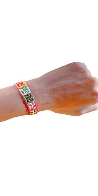 SENECIO SWASTIK Rakhi Rakshasutra Kalawa Mauli Dhaga Woven Beads Red Thread Swastik Band Bracelet For Men Girls And Boys (Multicolor) - HalfPe