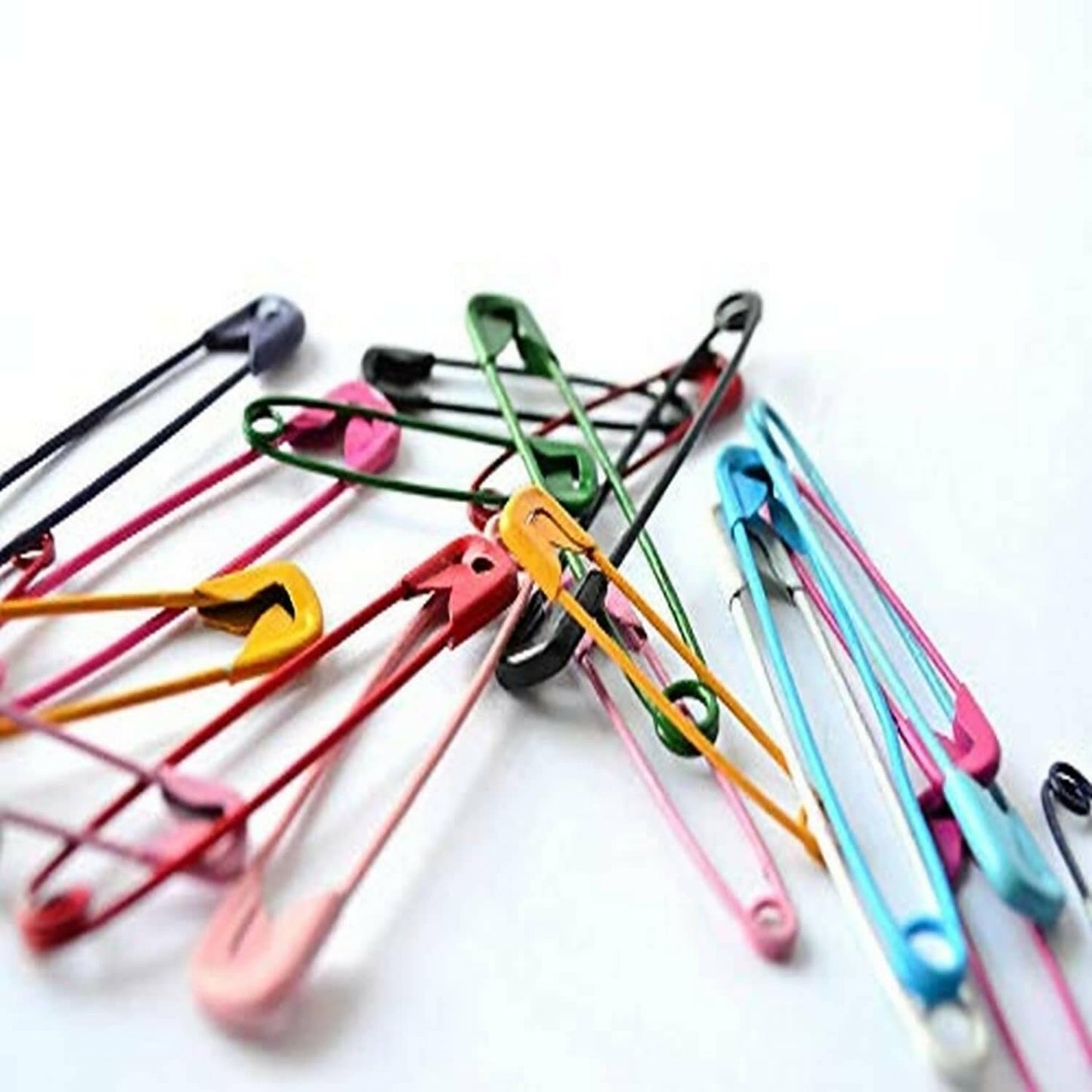 SENECIO Pack of 40 Multicolor Colorful Safety Pin Set for Home/Office/Personal Multipurpose (40) - HalfPe