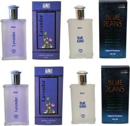 Aone Lavender and Blue Jeans Perfume 100ML Each (Pack of 4) - HalfPe