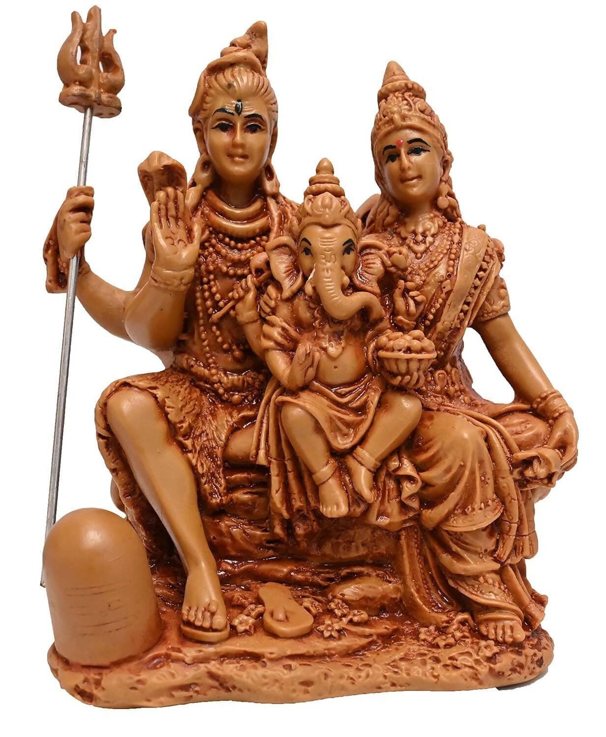 KariGhar Shiv Parivar 6 inches Idol Perfect for car Dashboard, puja ghar, Decoration & gifitng - HalfPe