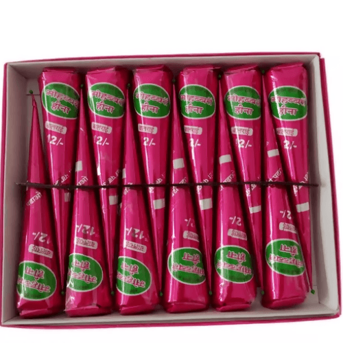 SENECIO Bridal Dulhan Mehendi Heena Henna Cone Ready to Use (Pack of 12) - HalfPe