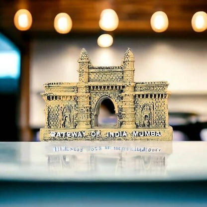 KariGhar Polyresin Mumbai Gateway of India Souvenir Replica Model Showpiece Yellow Color L5xB11.5xH8 Cm - HalfPe