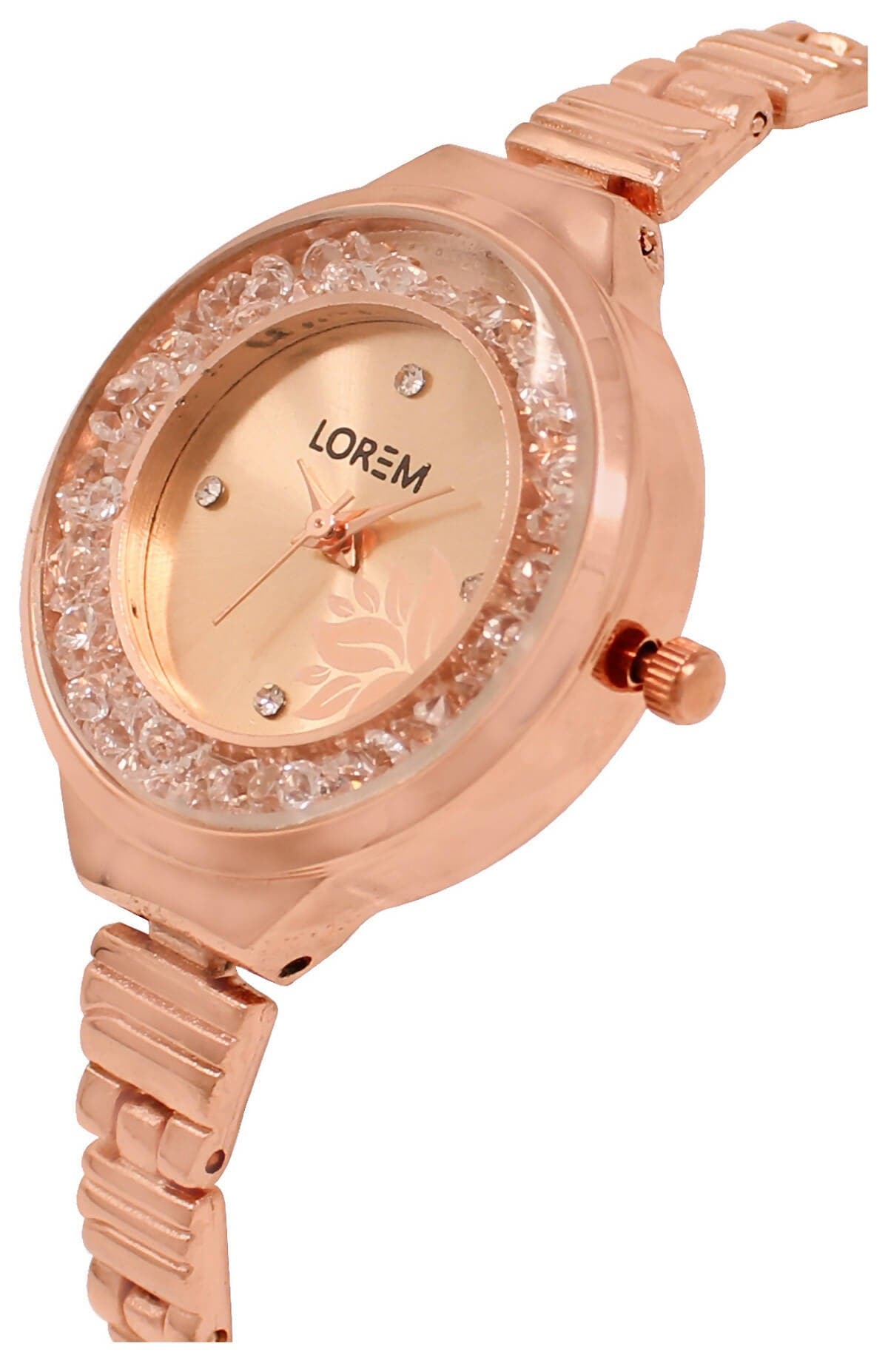 LOREM Rose Gold Fancy Analog Watch For Women LR225 - HalfPe