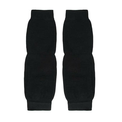 Woolen Thermal Warm Leg Warmers and Finger less Long Socks Protective (Black, Unisex) - HalfPe