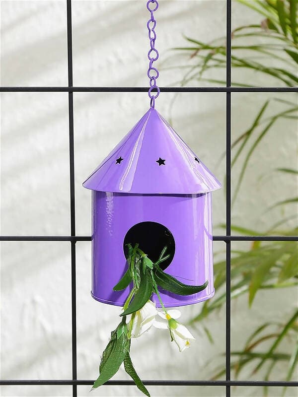 Round Hut Bird House Purple - HalfPe